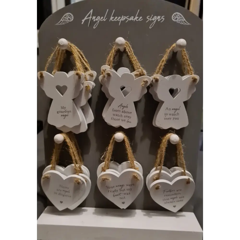 Angel and Heart Mini Sign