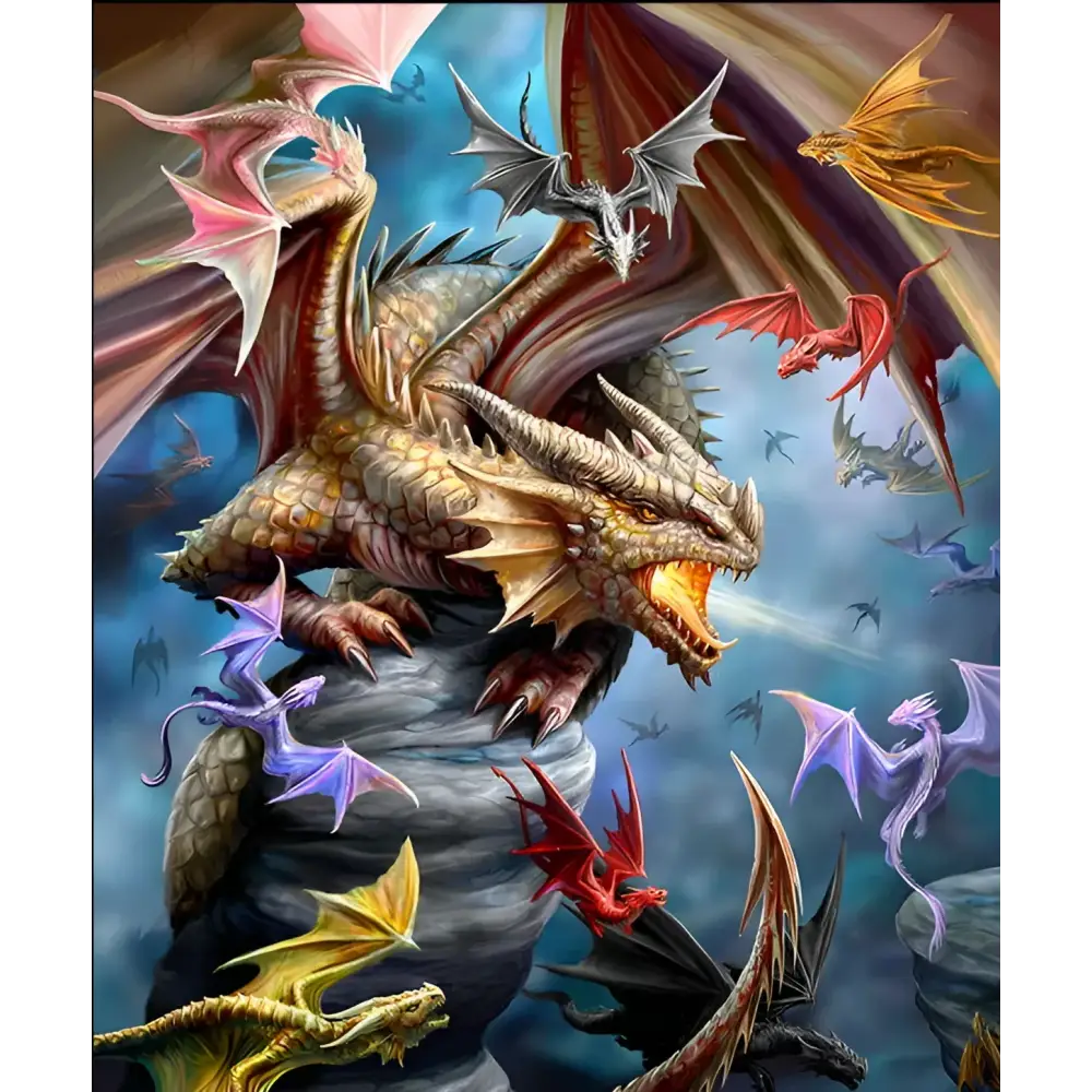 Anne Stokes 10’’x8’’ Wall Plaque - Dragon Clan - plaque