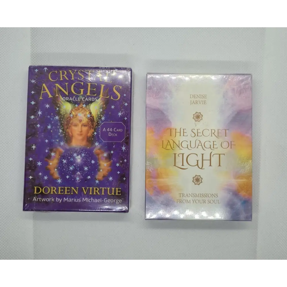 Crystal Angel Oracle Cards by Doreen Virtue & The Secret Language of Light Oracle Cards - Crystal Angels