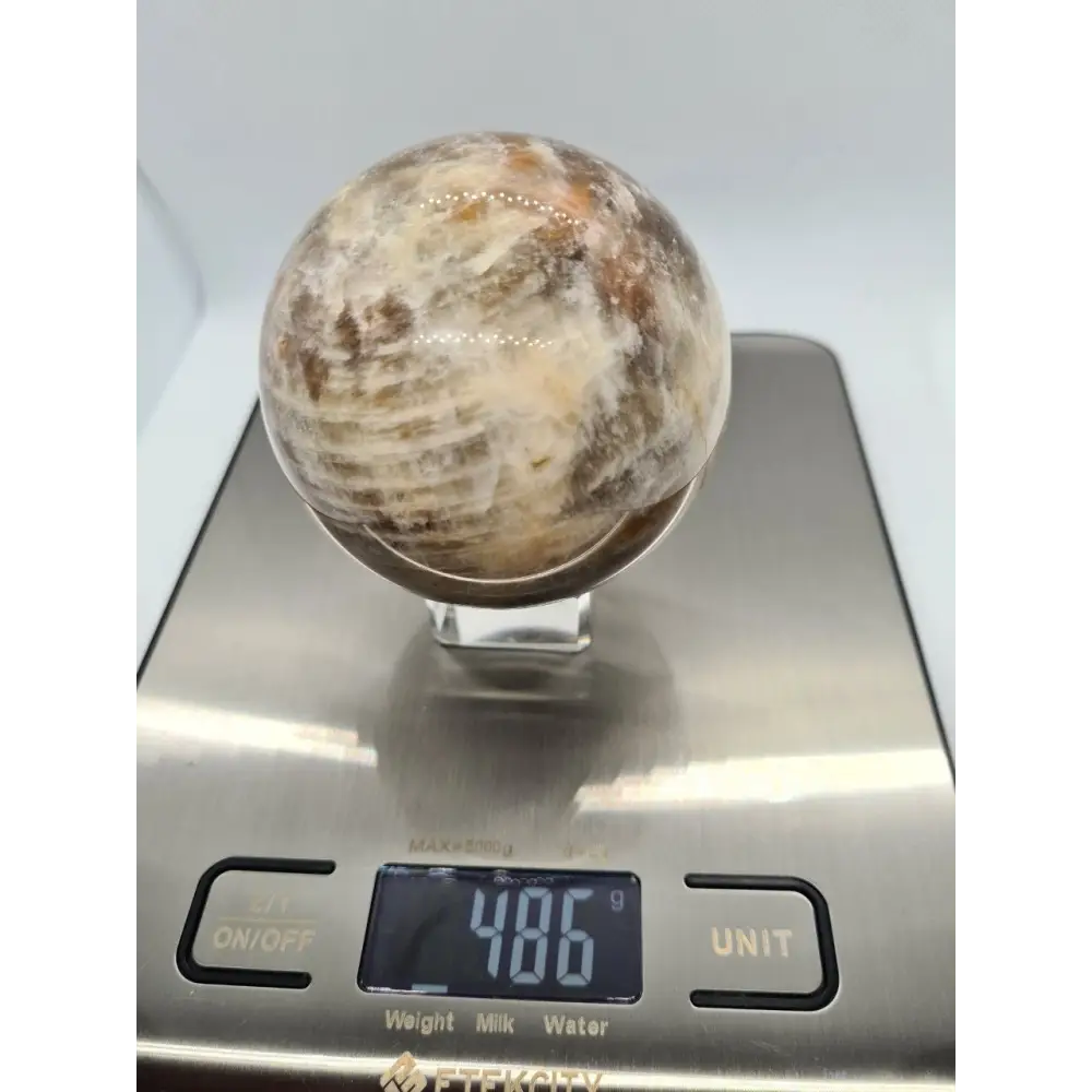 Rainbow Moonstone and Sunstone Sphere.