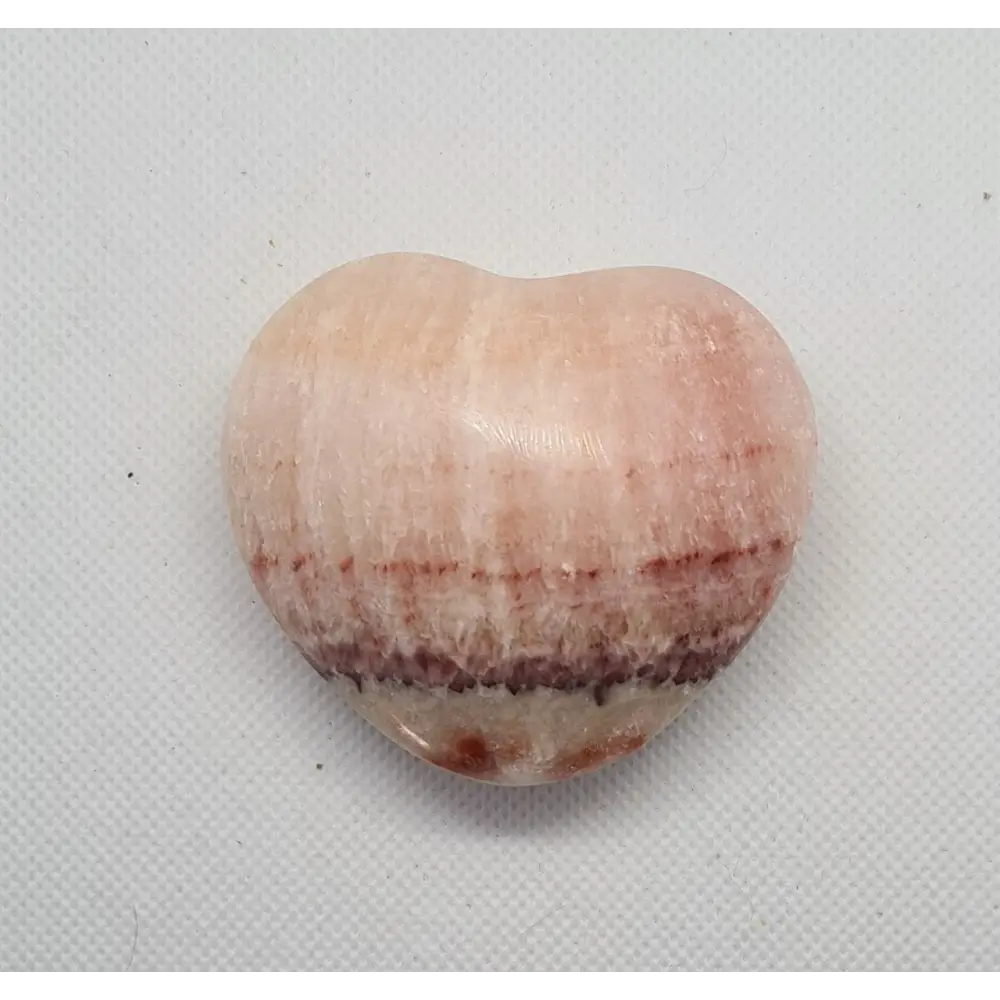 Red Vein Calcite Heart Carving Pork Stone Heart Carving,