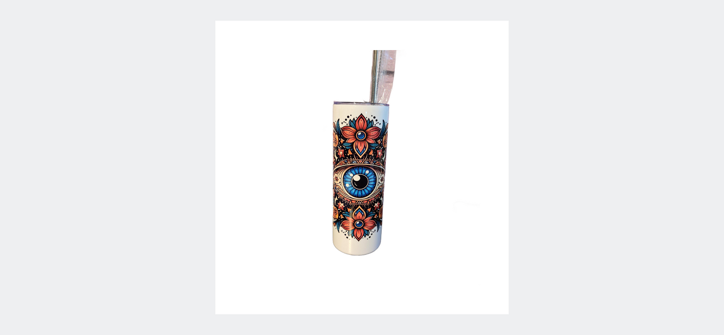 Colourful Evil Eye 20oz tumbler - hot and cold - sublimation - can be personalised