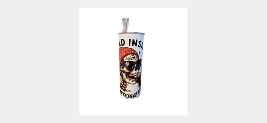 Dead Inside But Caffeinated 20oz tumbler - hot and cold - sublimated - can be personalised