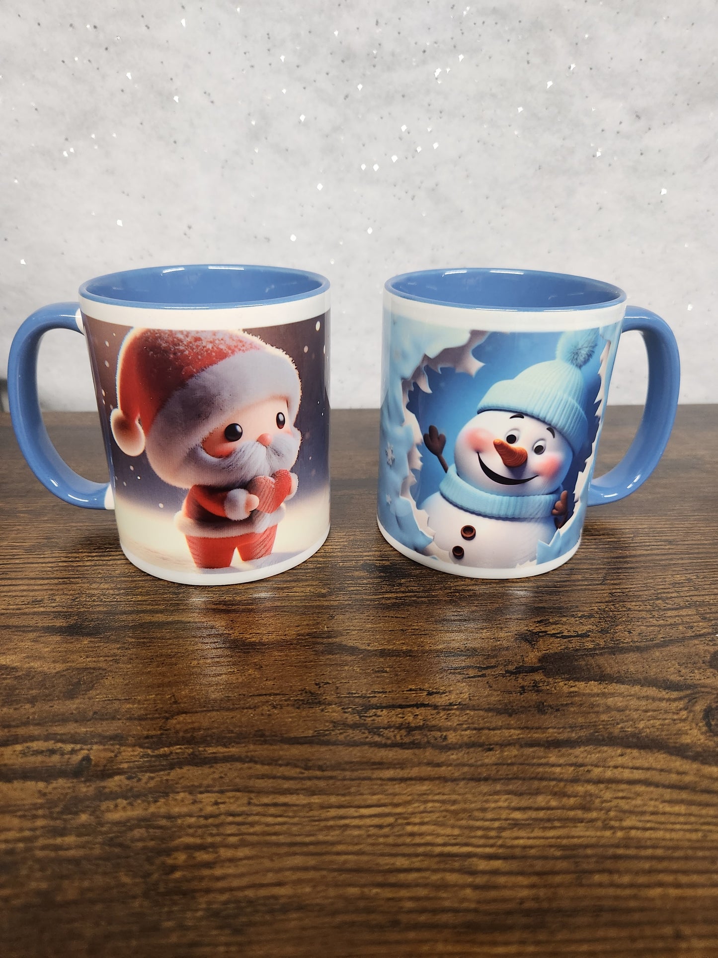 Festive Christmas Santa/Snowman Mug