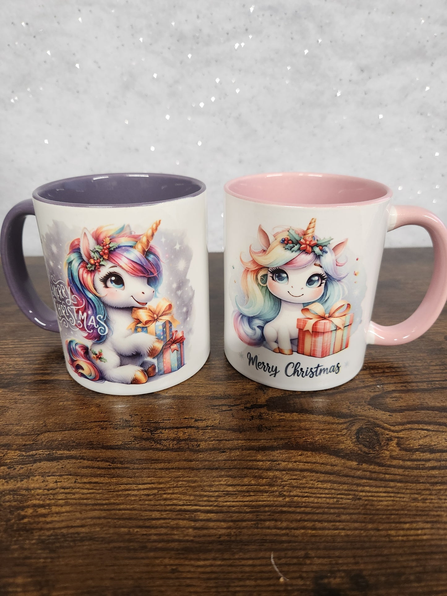 A beautiful festive Unicorn Mug - 2 designs