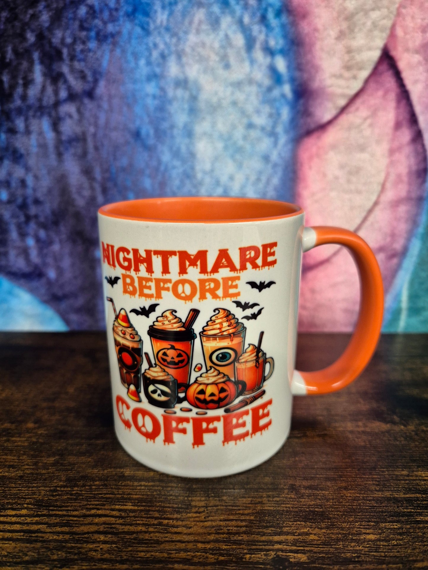 Nightmare before coffee mug with optional coaster