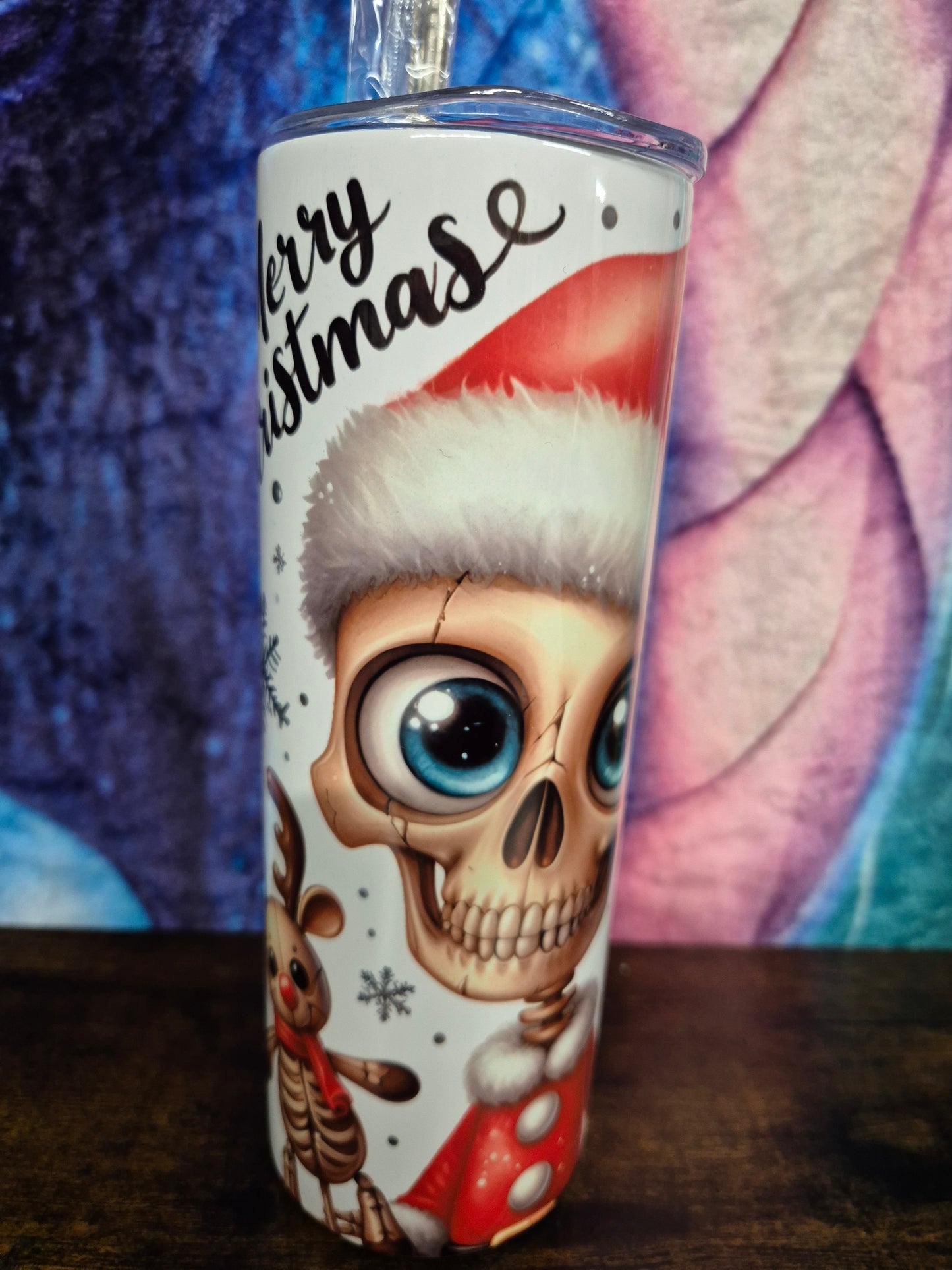 Merry Christmas Skeleton festive 20oz tumbler - perfect gift to yourself or someone else