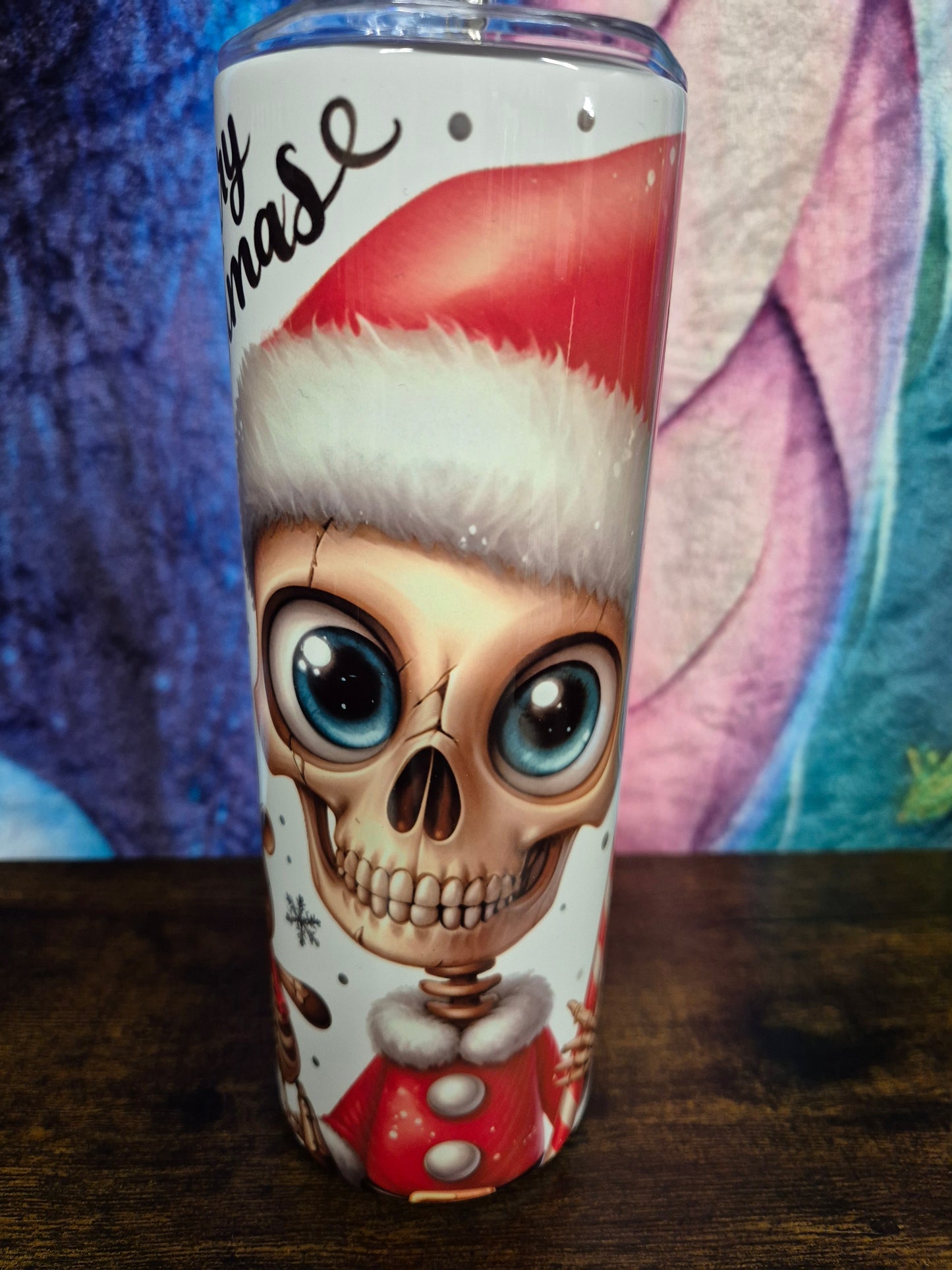 Merry Christmas Skeleton festive 20oz tumbler - perfect gift to yourself or someone else