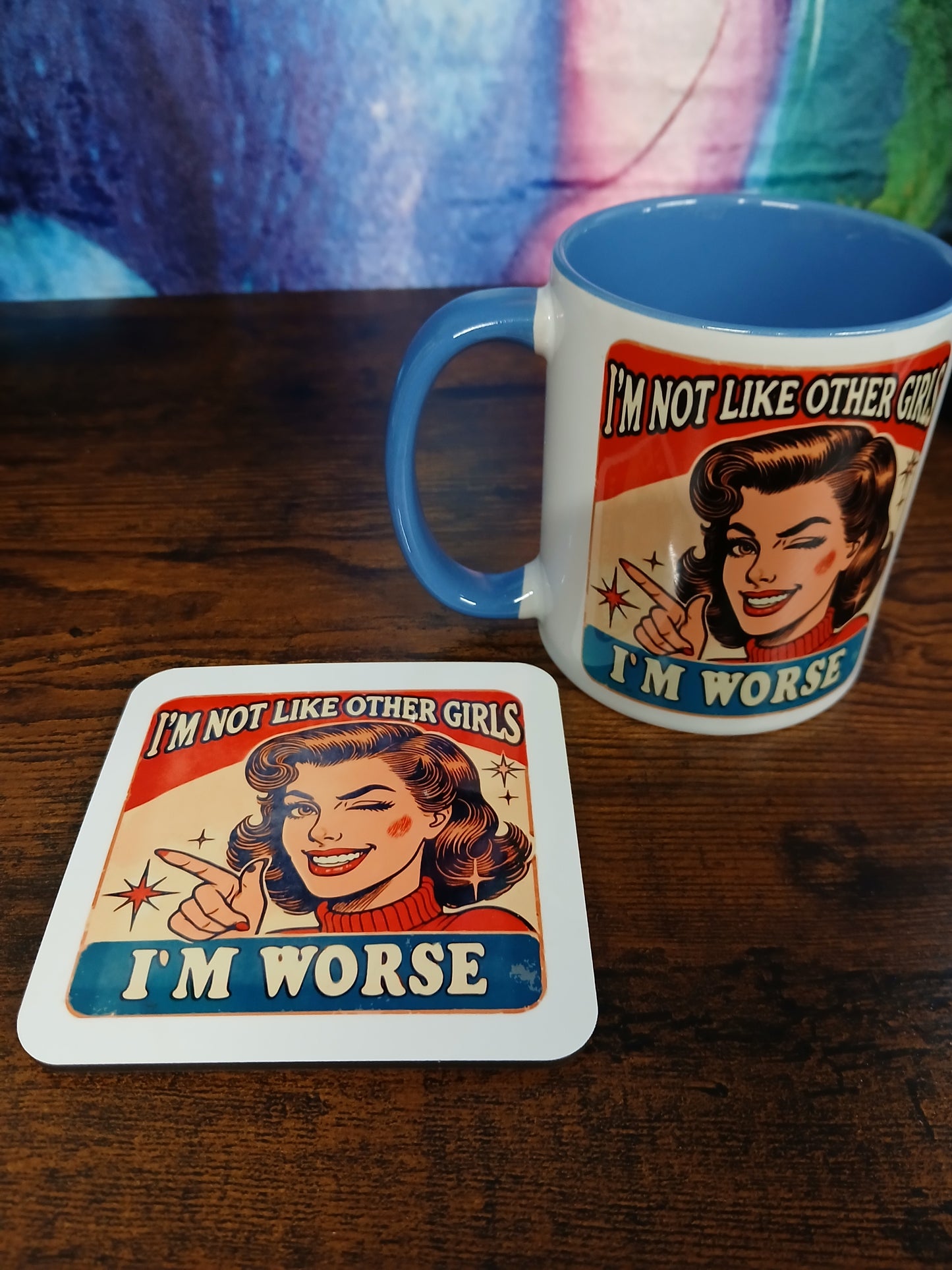 "I'm worse" collection including Tumbler, Coaster and Mug - Sold as a set or Individual