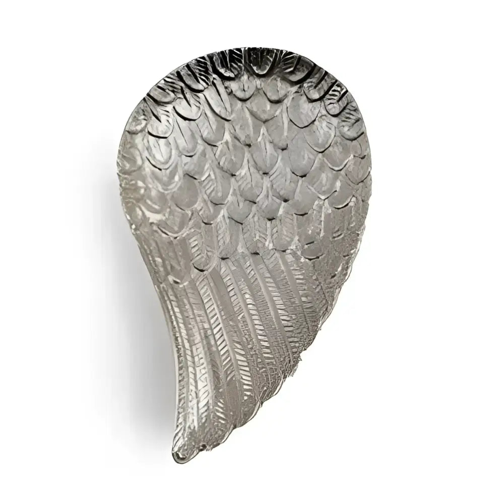 22cm Silver Aluminium Angel Wing Tray - trinket