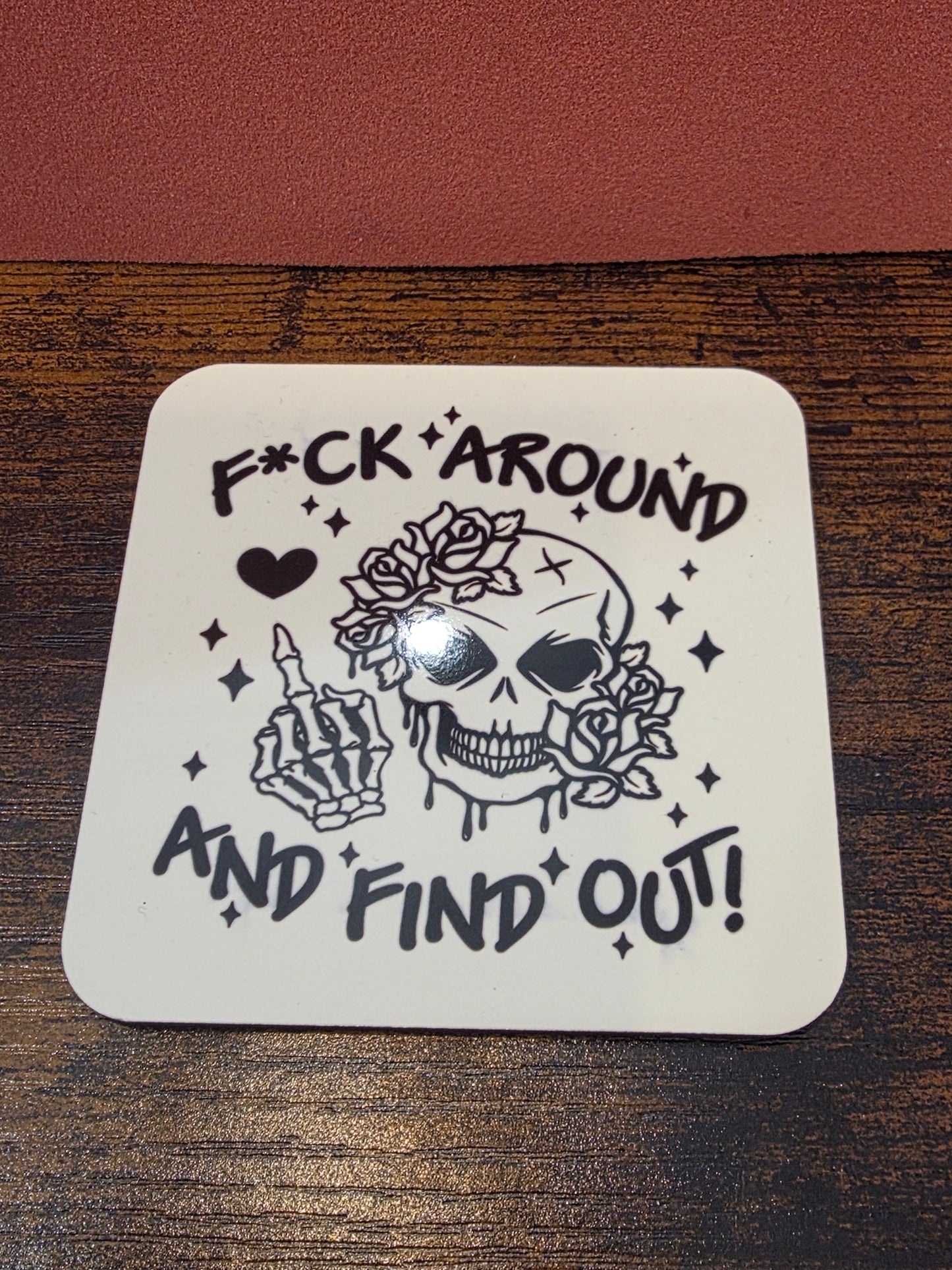 F*ck around and find out coffee mug with optional coaster
