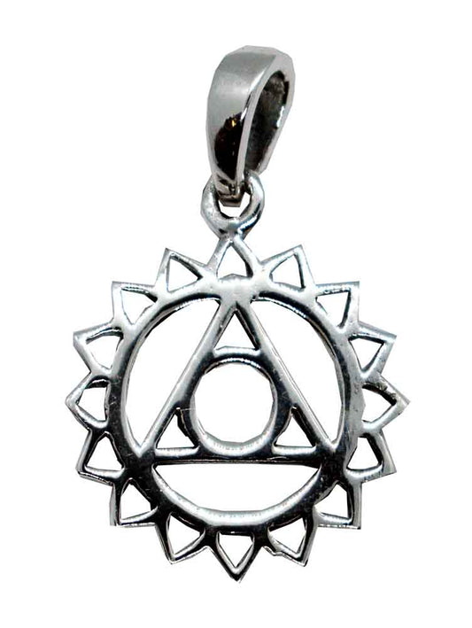 Pendant Chakra Throat 925 Sterling Silver - optional chain