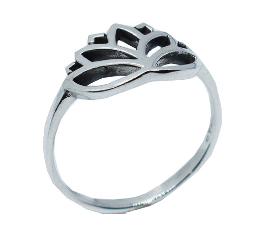 sterling silver 925 lotus ring