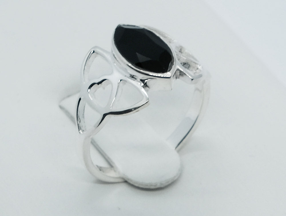 Sterling Silver 925 Ring  Onyx - Size R