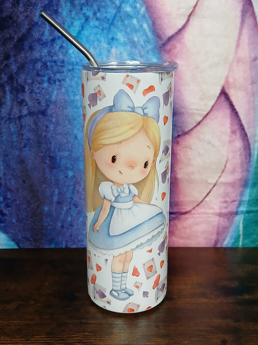 A cute, Alice in Wonderland style tumbler - Water Bottles