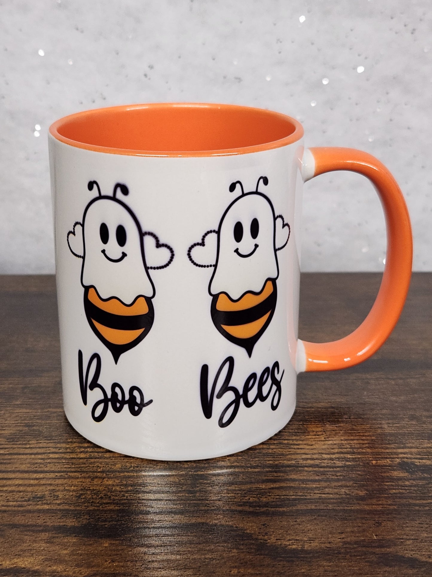 A cute, funny "Boo Bees" Halloween Mug with Optional Coaster (1) for Halloween - Mug, Drinkware