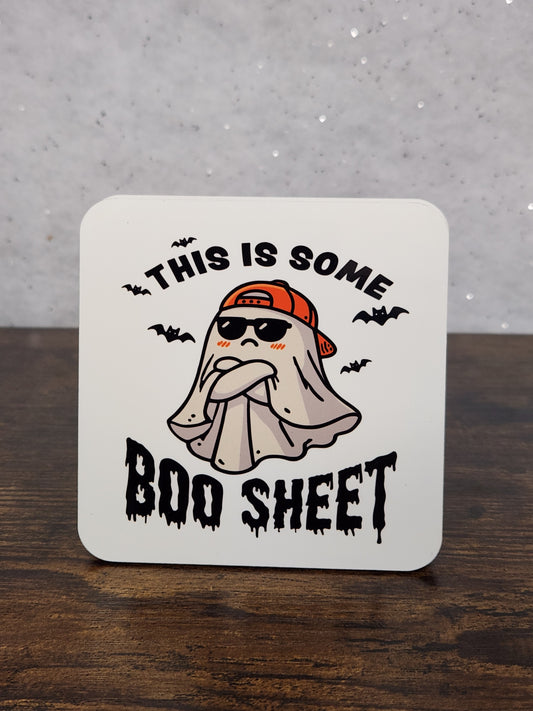 Boo Sheet Mug with Optional Coaster (1) - Perfect for Drinks - Drinkware