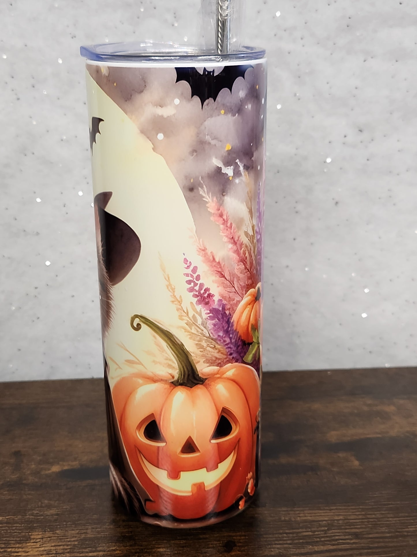 Cute Witchy Kitten Halloween Tumbler - Perfect for Your Drinks - Drinkware, Tumbler