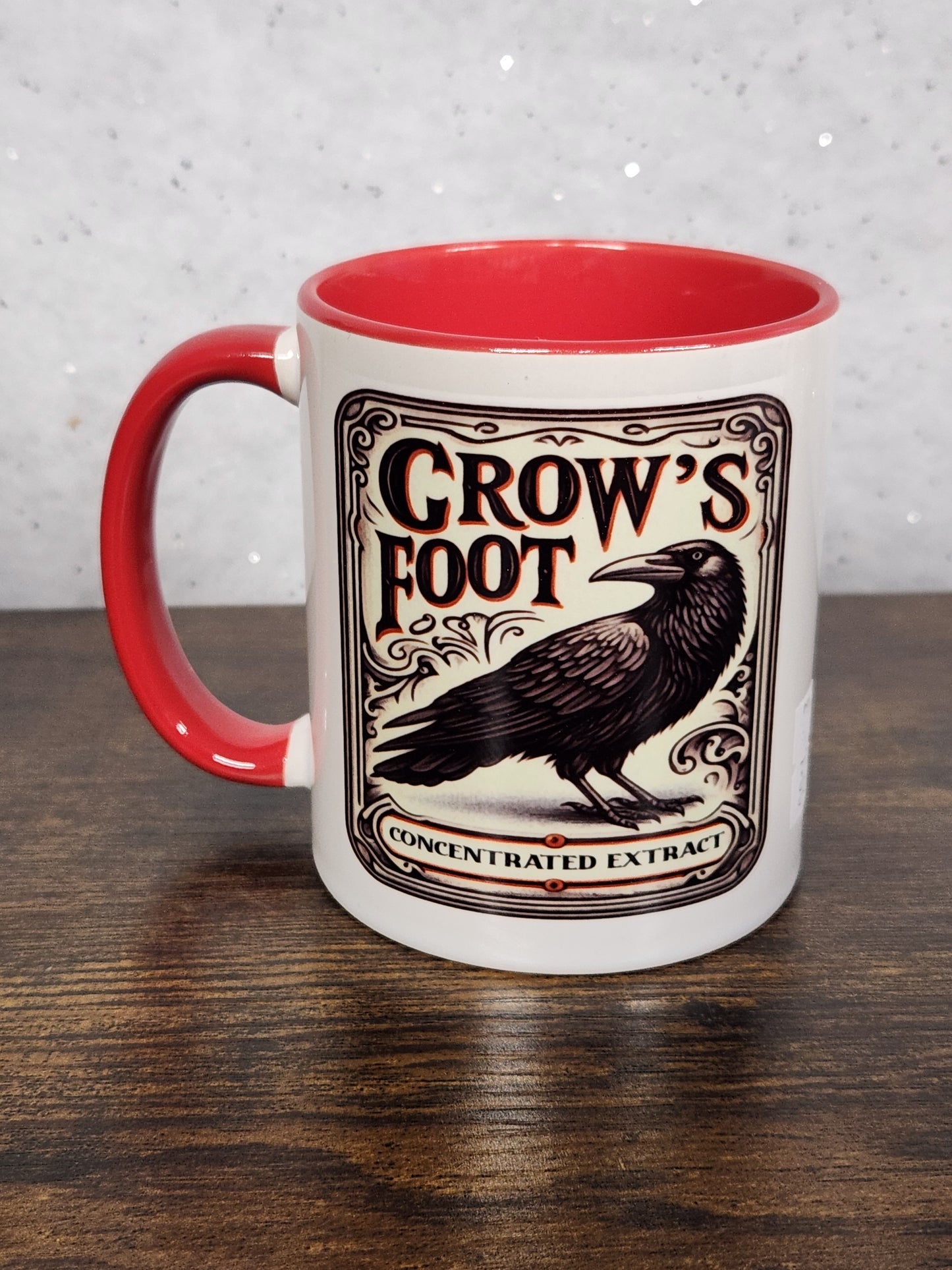 A playful "Crows Foot Concentrated Extract" Mug - Drinkware