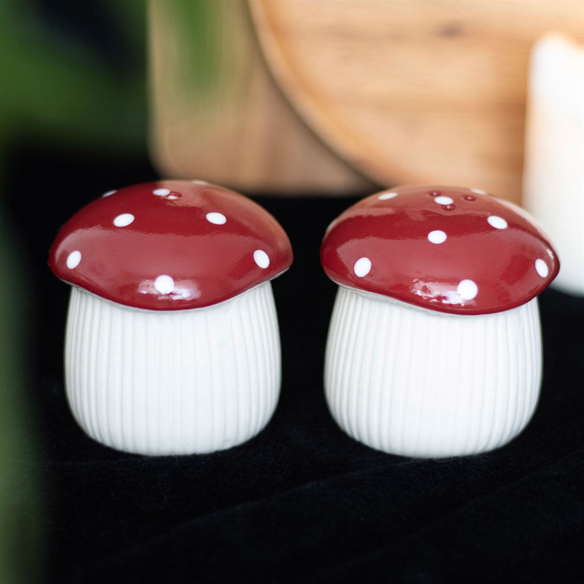 Mushroom Salt and Pepper Shakers - Cruet Set