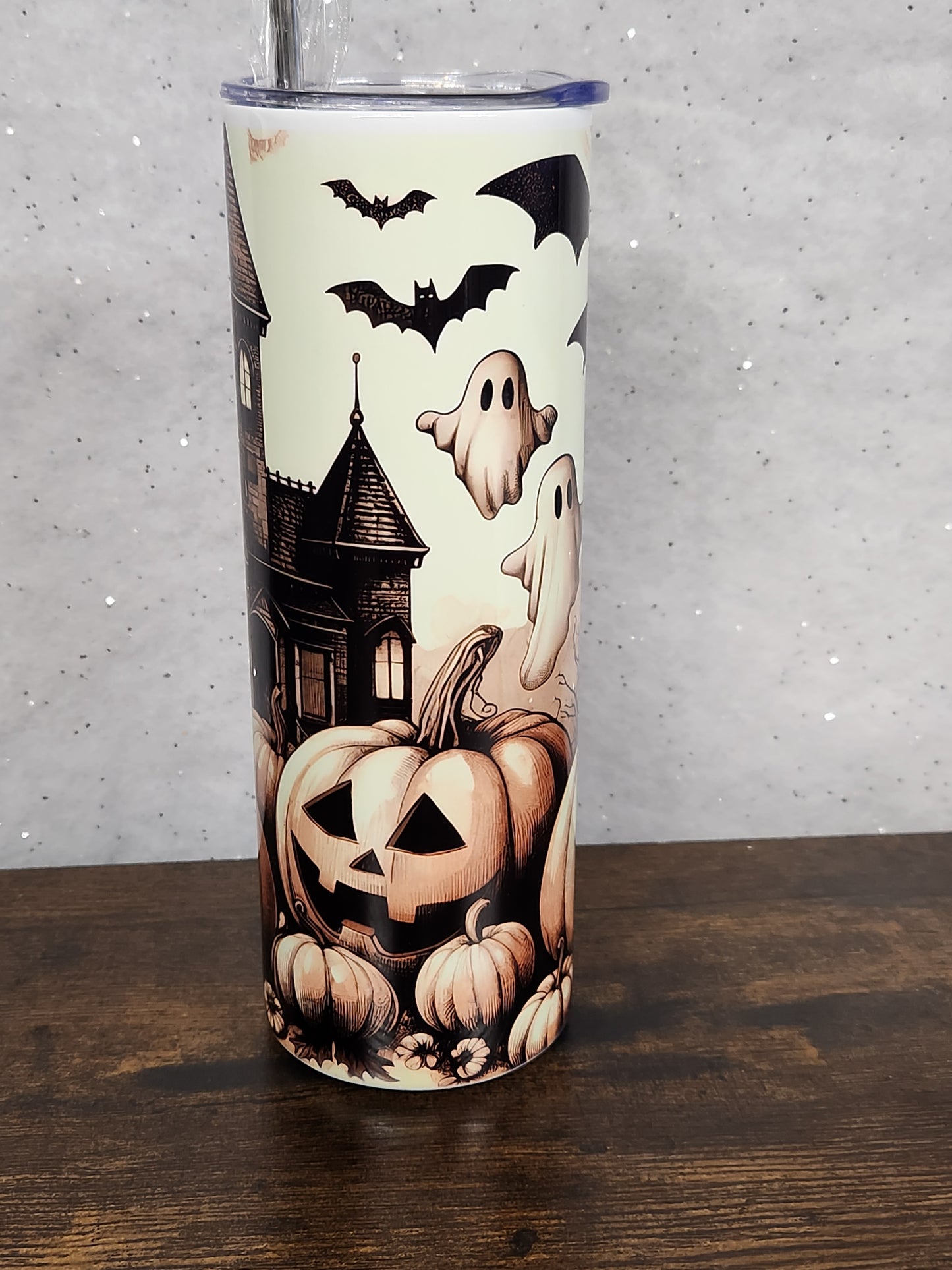 A Scary Halloween House Scene - 20oz Tumbler - Drinkware