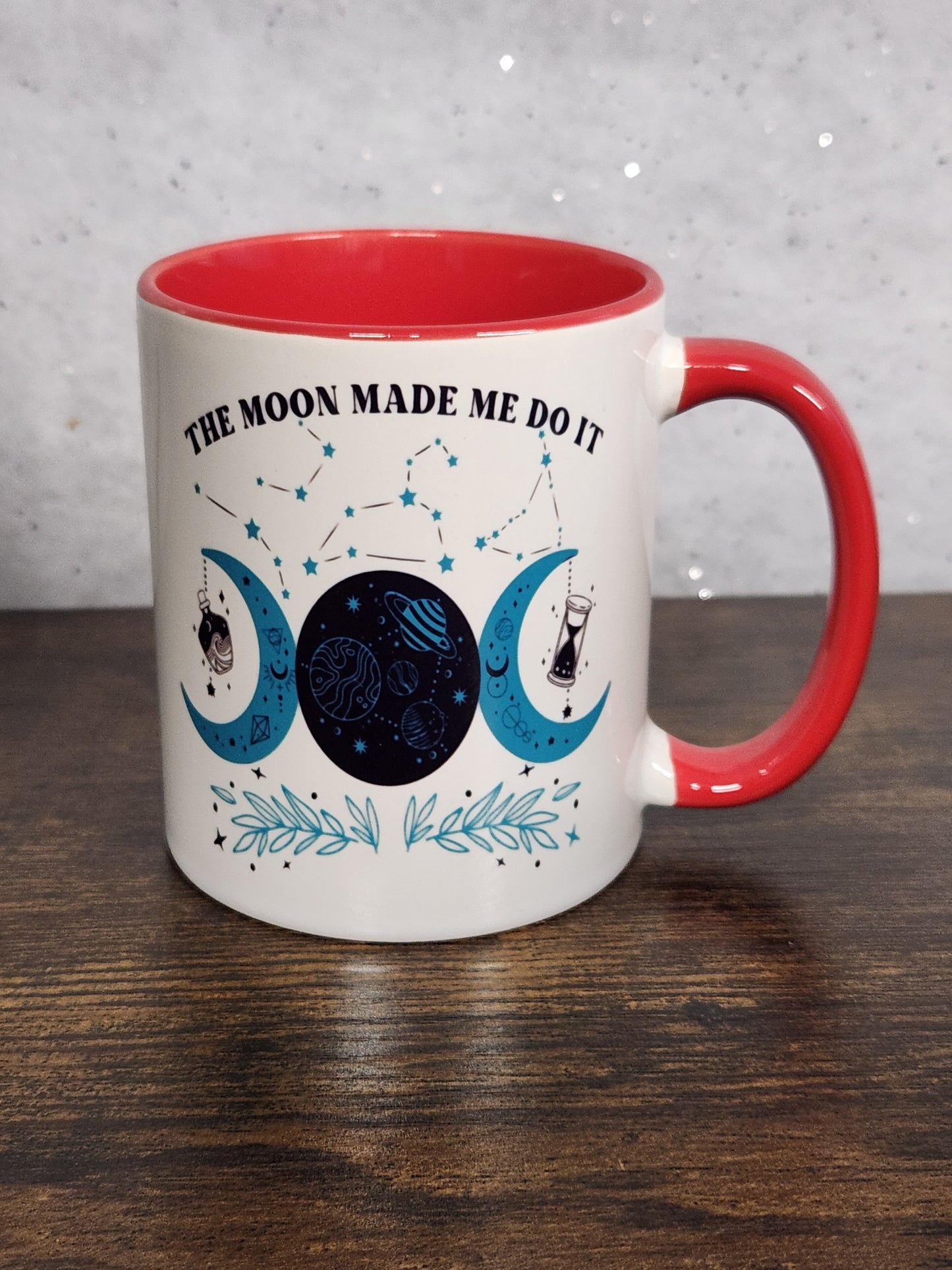 Moon Made Me do It Mug, Boho Moon Coffee mug, triple moon Coffee mug, Bohemian coffee mug