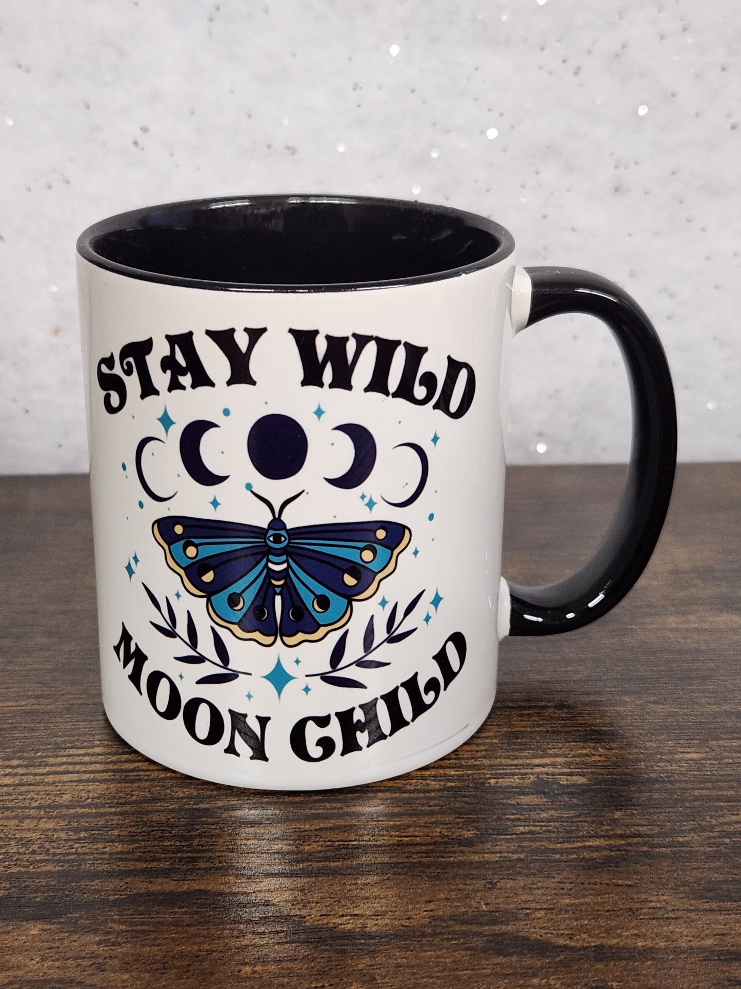 Stay Wild Moon Child Mug, Mystical Witchy Mug For Her, Celestial Moon Mug, Witchy Gift Idea, Crescent Moon Coffee Mug, Boho Moon Mug