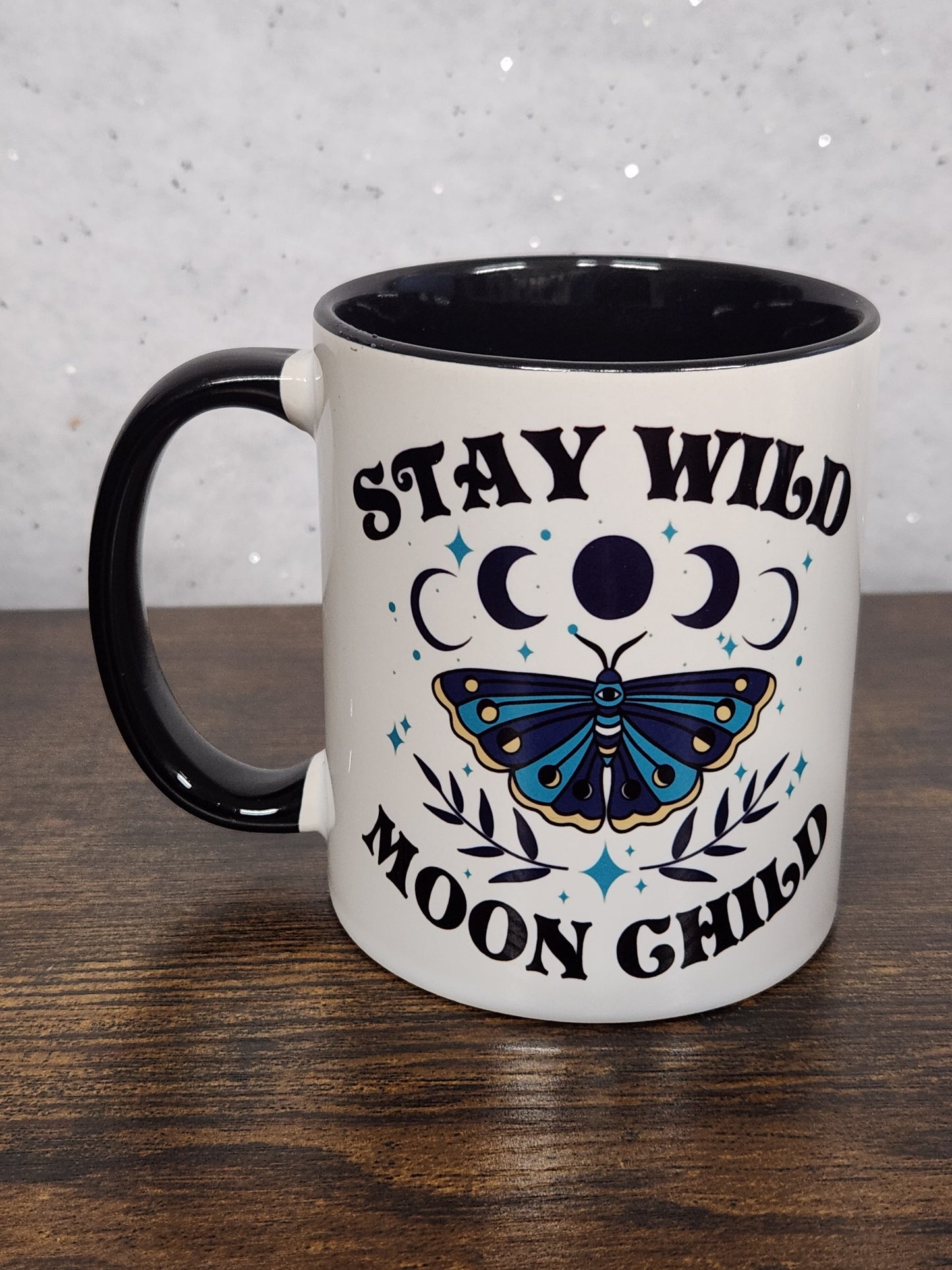 Stay Wild Moon Child Mug, Mystical Witchy Mug For Her, Celestial Moon Mug, Witchy Gift Idea, Crescent Moon Coffee Mug, Boho Moon Mug