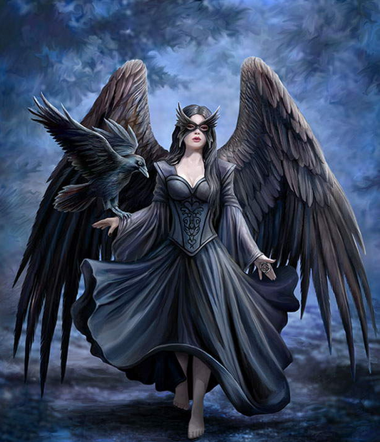 Anne Stokes 10"x8" Wall Plaque - Raven Wings