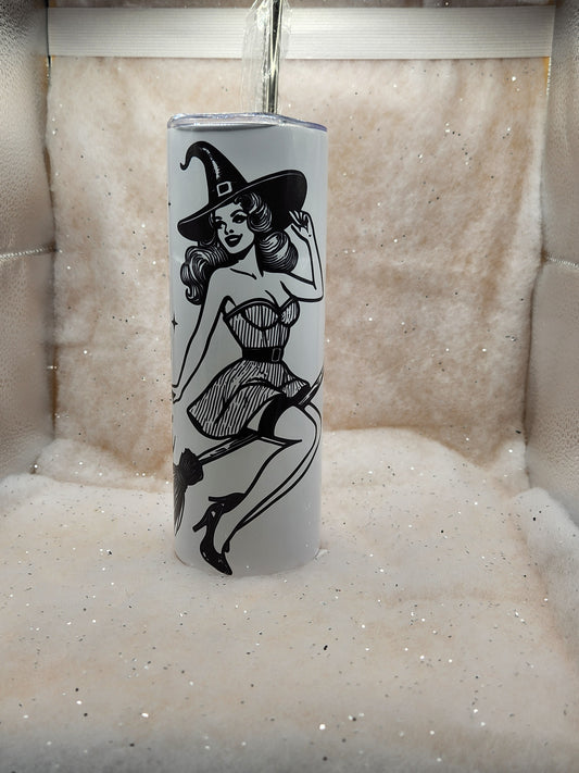 Beautiful 'Yes, I can drive a stick' Witch Tumbler - Perfect for your Drinkware Collection