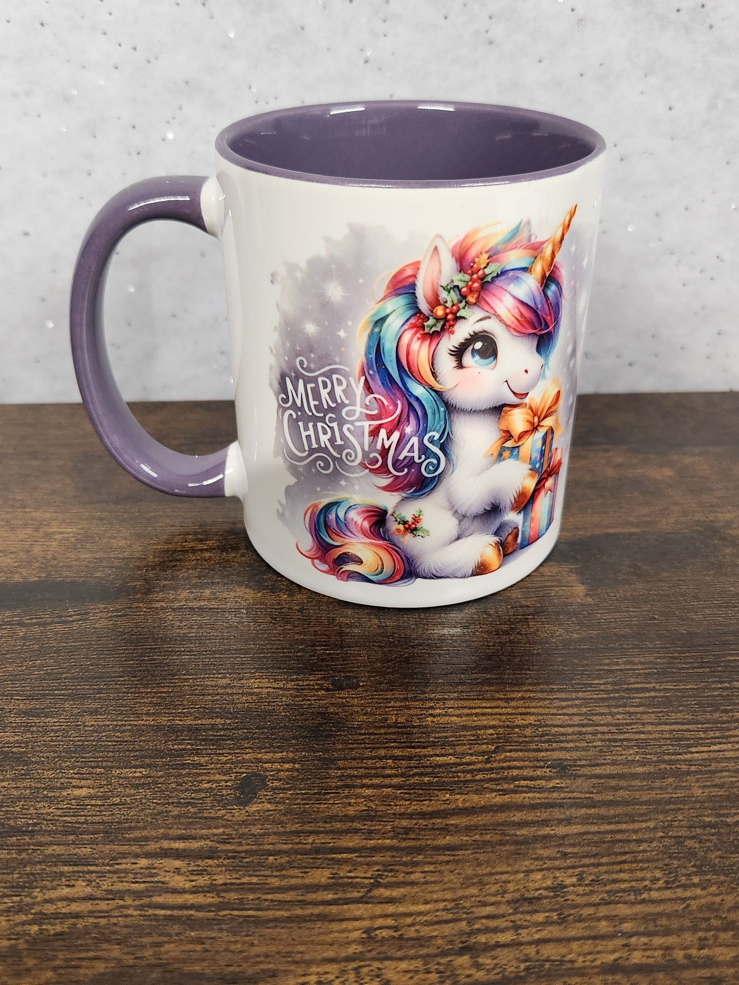 A beautiful festive Unicorn Mug - 2 designs