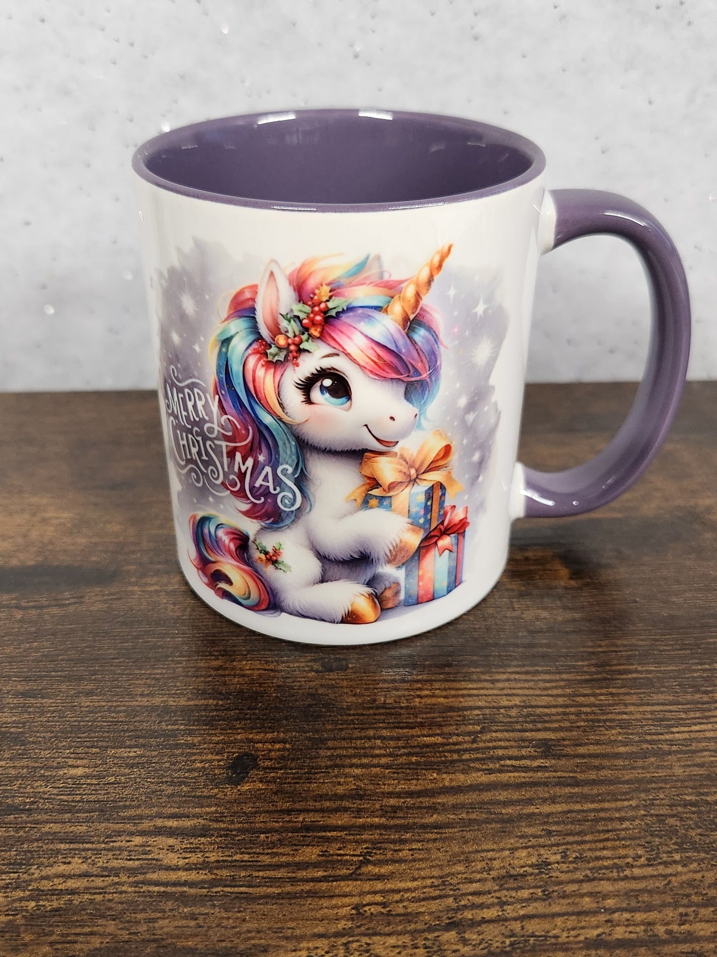 A beautiful festive Unicorn Mug - 2 designs