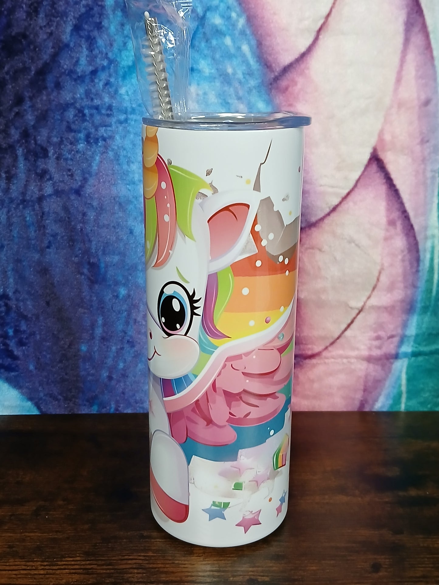 Cute Little Unicorn Tumbler - Water Bottle - Drinkware for Kids - Drinkware