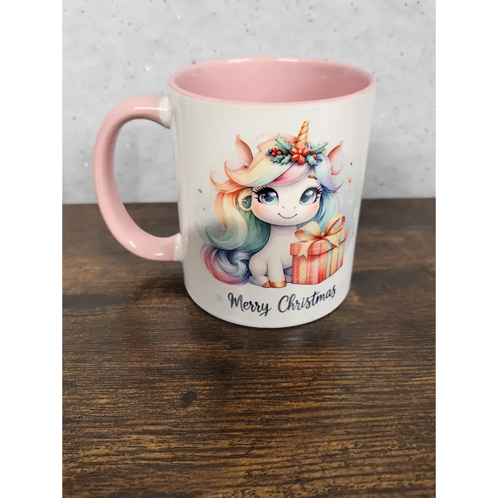 A beautiful festive Unicorn Mug - 2 designs - mug