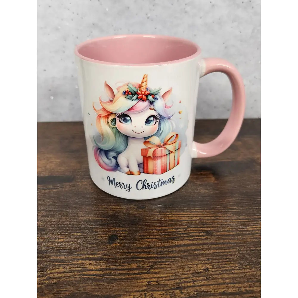 A beautiful festive Unicorn Mug - 2 designs - mug