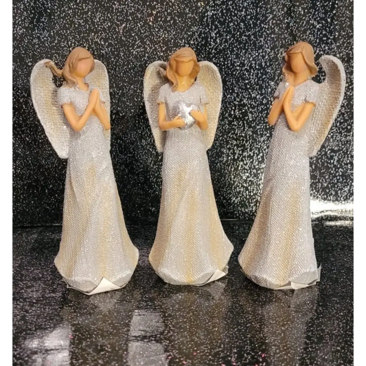 A Lovely Set of three Glitter Angels