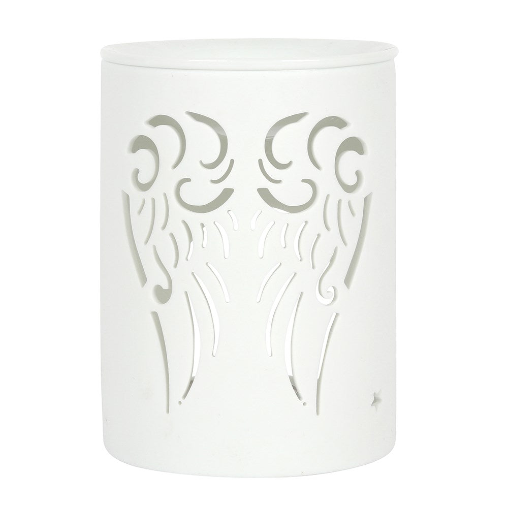 WHITE ANGEL WINGS CUT OUT OIL BURNER