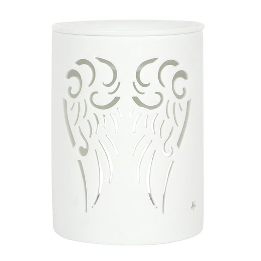 WHITE ANGEL WINGS CUT OUT OIL BURNER