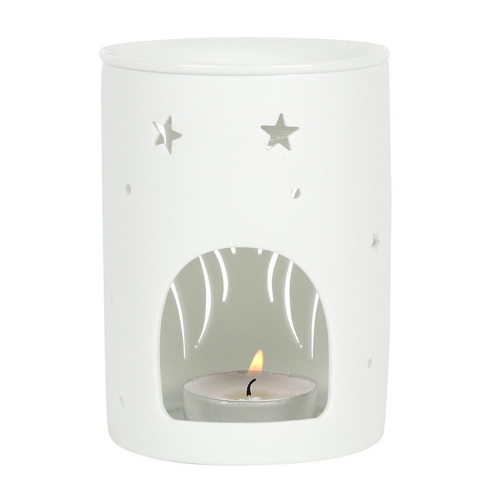 WHITE ANGEL WINGS CUT OUT OIL BURNER