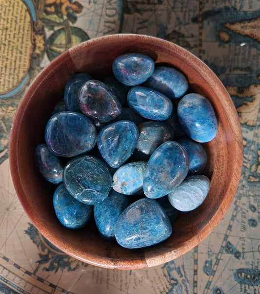 Lovely Large Blue Apatite Tumble Stones- Healing crystals