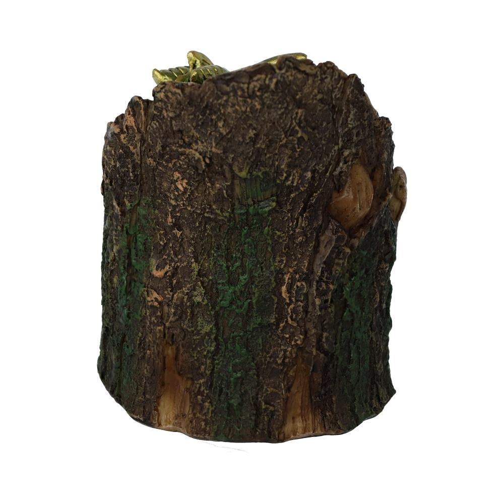 Arboreal Hatchling Green 10.8cm Arboreal Hatchling Green Dragon in Tree Trunk Light Up Figurine by NEMESIS NOW