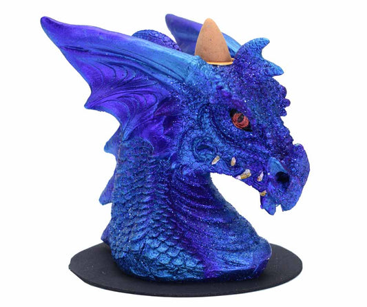 Small Blue Dragon Head Backflow Incense Burner