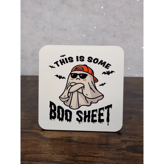 Boo Sheet Mug with Optional Coaster (1) - Perfect for Drinks - Drinkware - mug