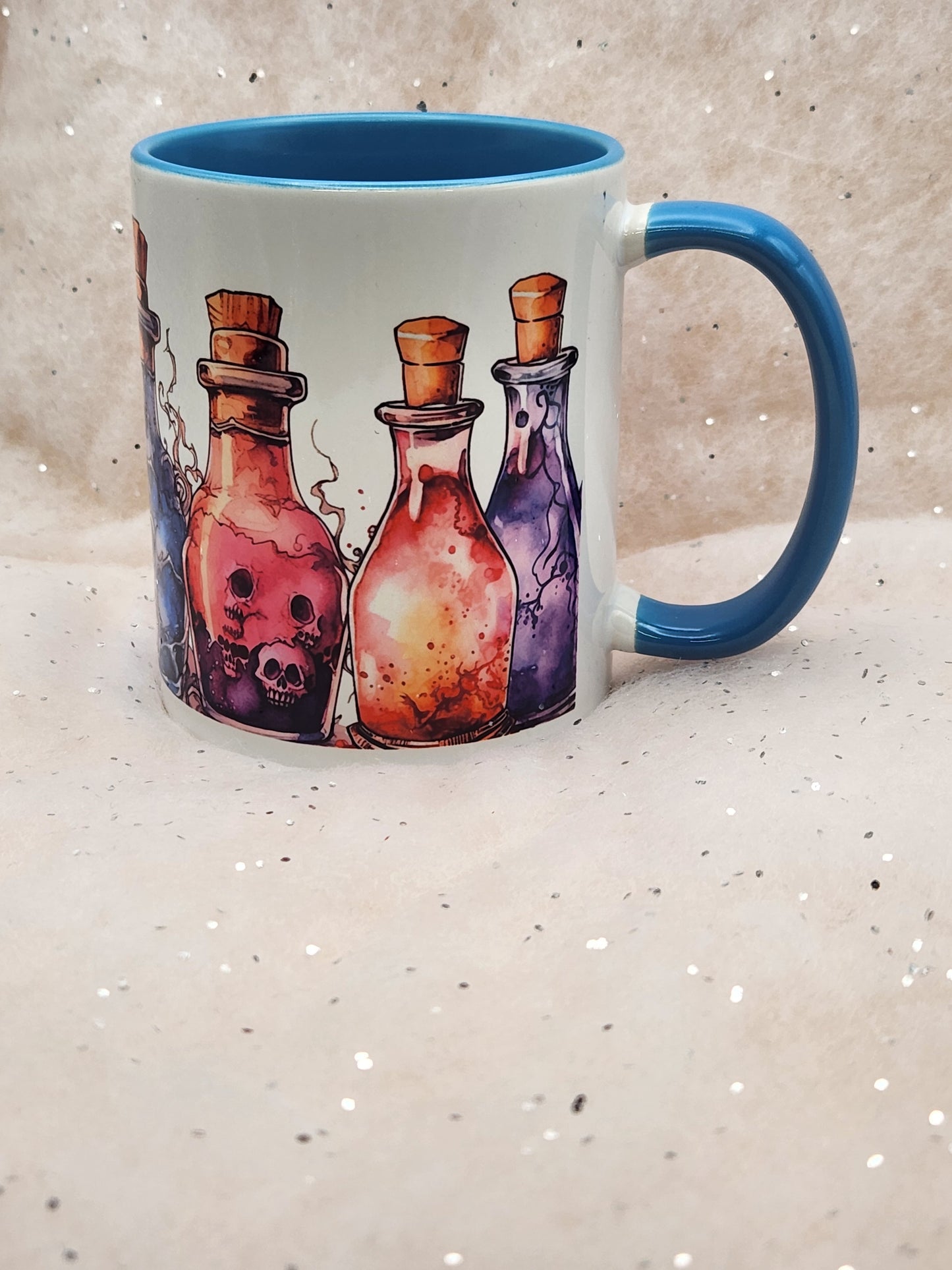 Poison bottle, witches potion, gothic mug