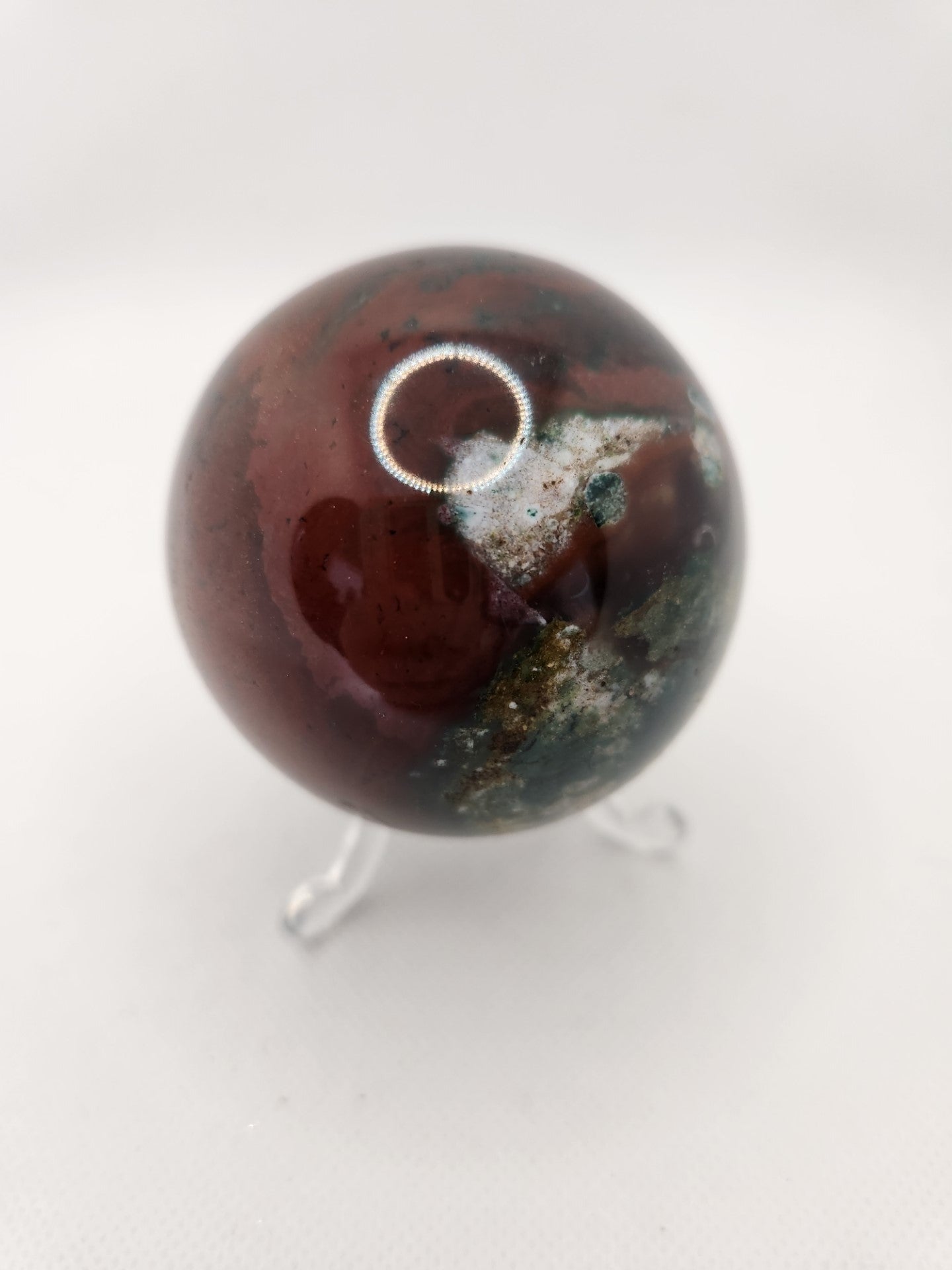 Bloodstone sphere - amazing - 334g 62mm diameter