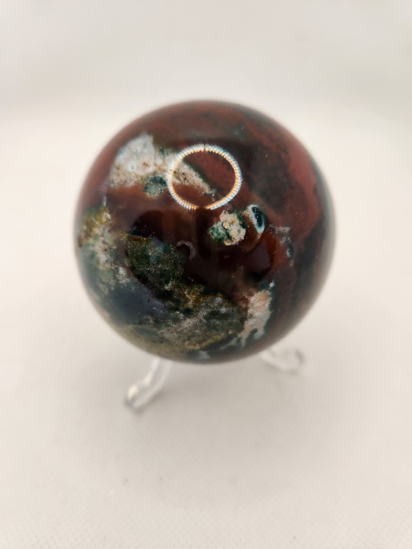 Bloodstone sphere - amazing - 334g 62mm diameter