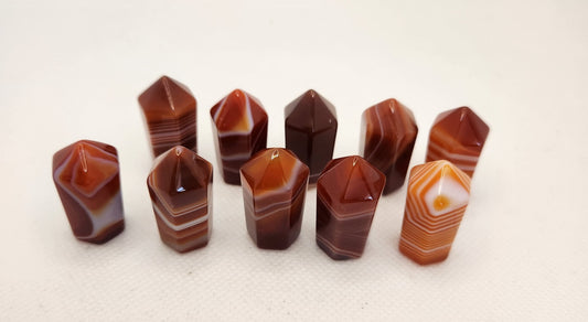 Lovely High Grade Carnelian Mini Towers - Approx. 1 inch - 10 available