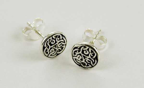 Earring Sterling Silver Stud Celtic Circle