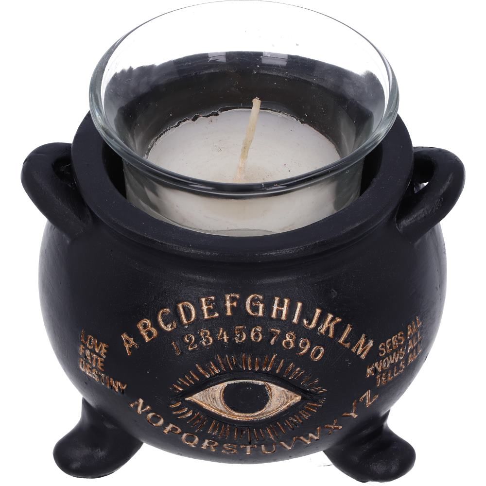 All Seeing Cauldron Candle Holder 9cm All Seeing Eye Witches Cauldron Tealight Candle Holder by Nemesis Now