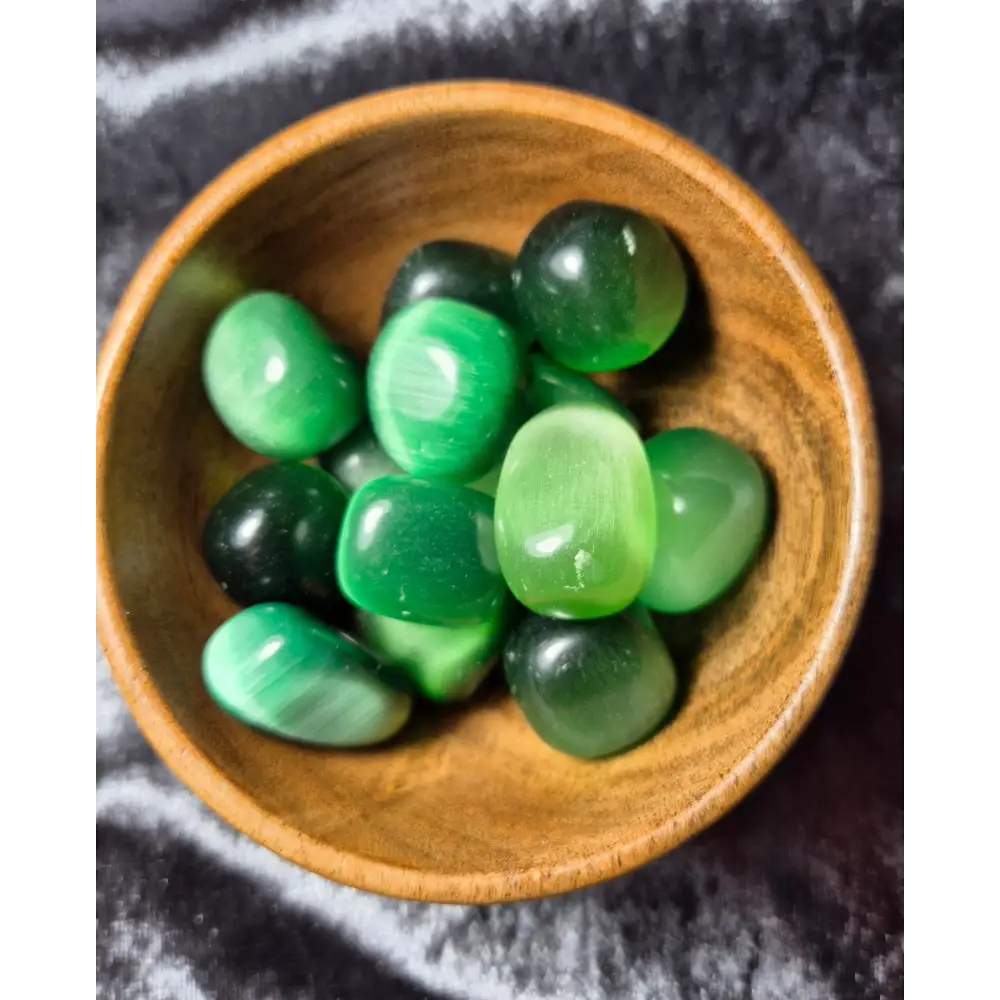 Choice of tumble stones from Brecciated Jasper green cats eye white aventurine or South African serpentine - tumbled